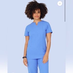 Medium ceil blue mandala scrub top